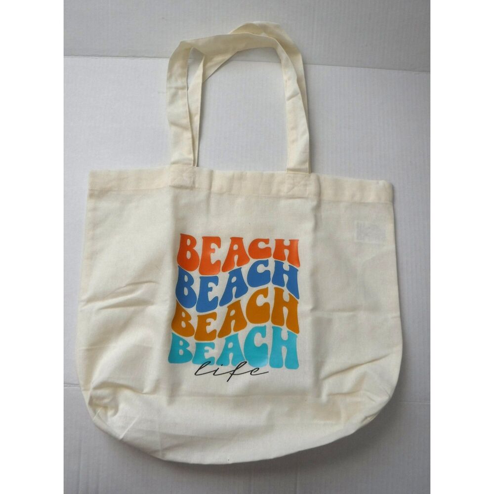 Reusable Ivory Cotton Tote Bag